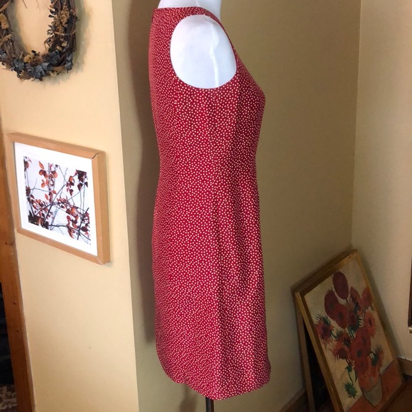 VTG Ann Taylor Size 4P 100% Silk PolkaDots TankDress Pretty Woman Valentine Vibe - Picture 2 of 13